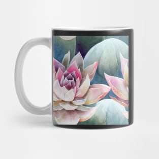 Watercolor succulent pattern Mug